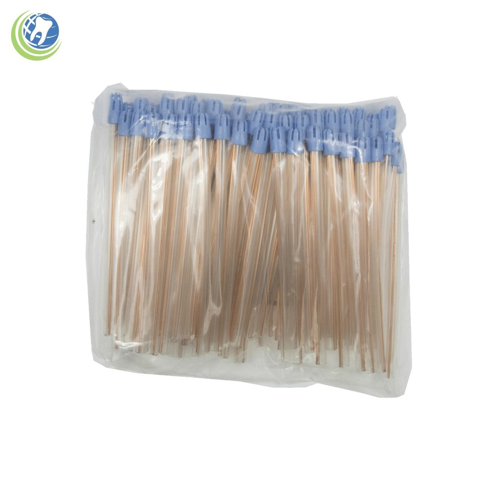Dental Disposable Saliva Suction Ejectors Clear Blue Tip Bendable 6" 100 pc