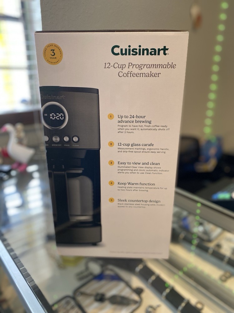 Cuisinart Stainless Steel 12-Cup Coffee Maker, Programmable Brew Machine