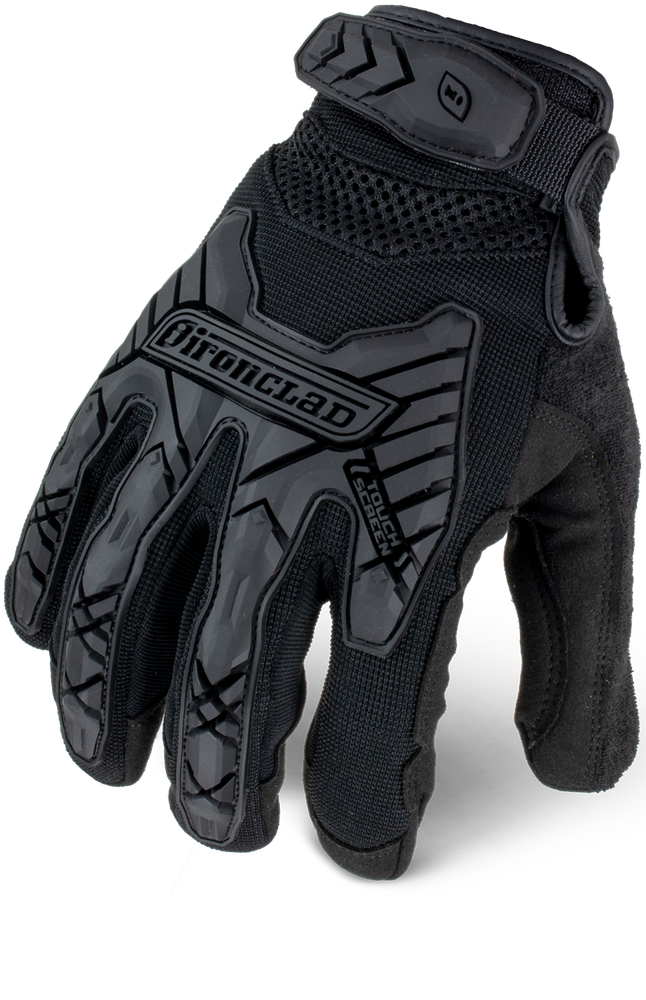 IronClad IEXT-IBLK Command Tactical Impact Black Gloves - Select Size