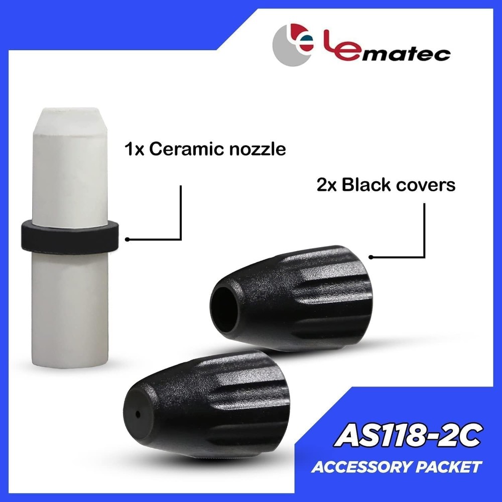 Sandblaster Accessory Kit Ceramic Nozzle Tips Dust Covers for AS118-2C