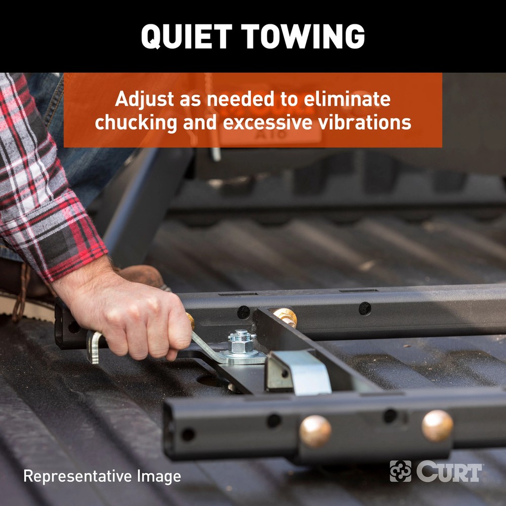 Puck System 5th Wheel Hitch Adapter with Rails for Select 13-26 Ram 2500/3500