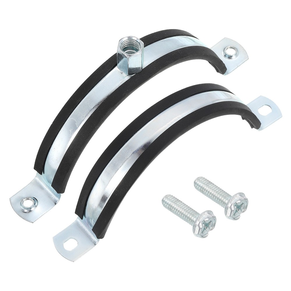 2Pcs Adjustable Pipe Bracket Clamp 4-1/2"(114mm) Wall Ceiling Mount Support