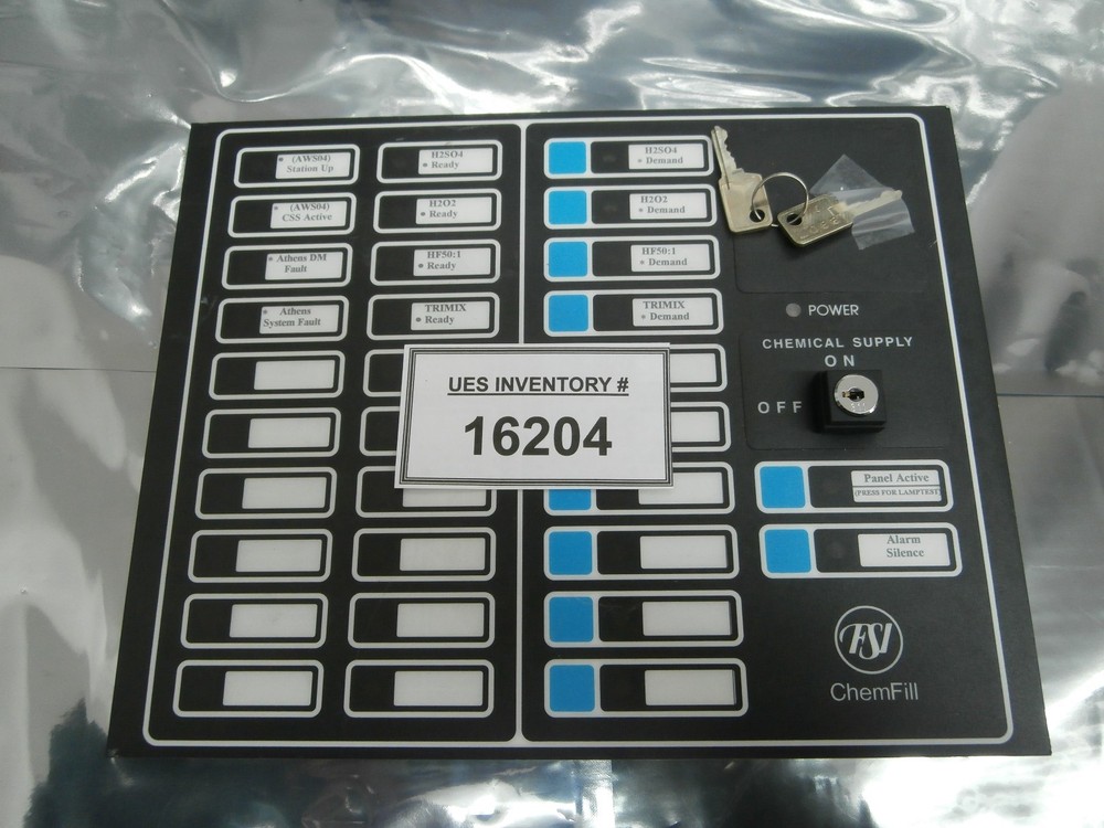 FSI International 404126-001 Chemfill Operator Interface Panel Used Working