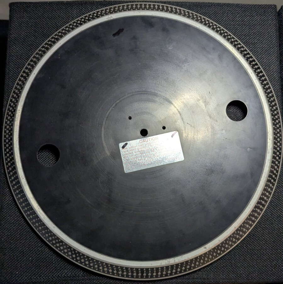 Technics Sl-1200Mk II Turntable Platter Genuine NO MAGNET, with DEFECT, READ...