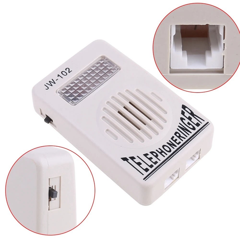 Telephone Ringer Phone Amplifier Wall Speaker Strobe Light Flasher Bell5014