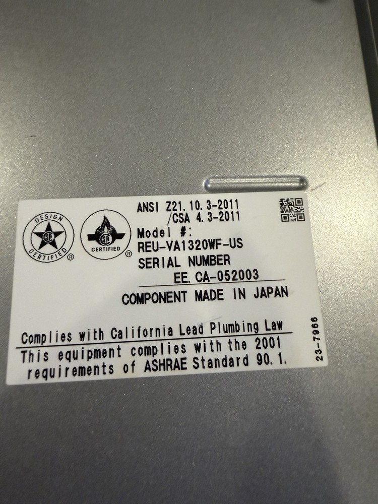 Rinnai RH180 Tankless Module REU-VA1320WF-US - Pulled Working but As-Is (#1)