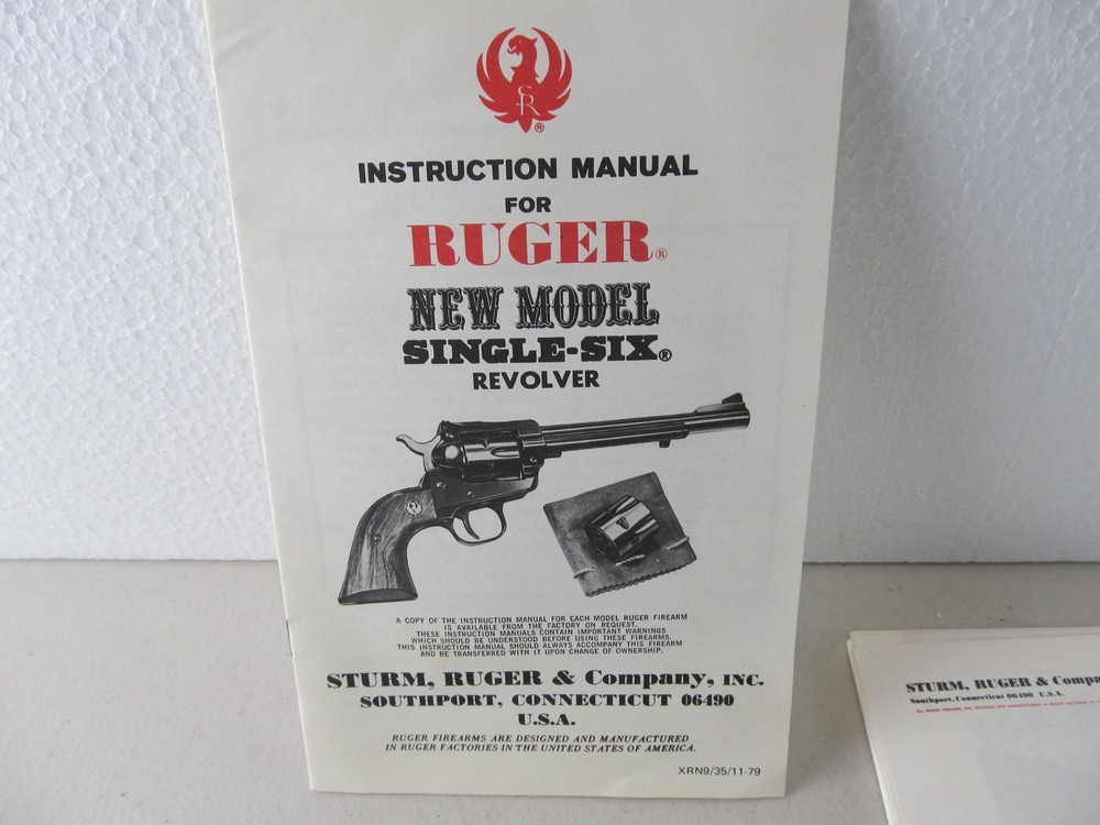 1979 Ruger Model Single Six & 1981 Advertisement + Sticker