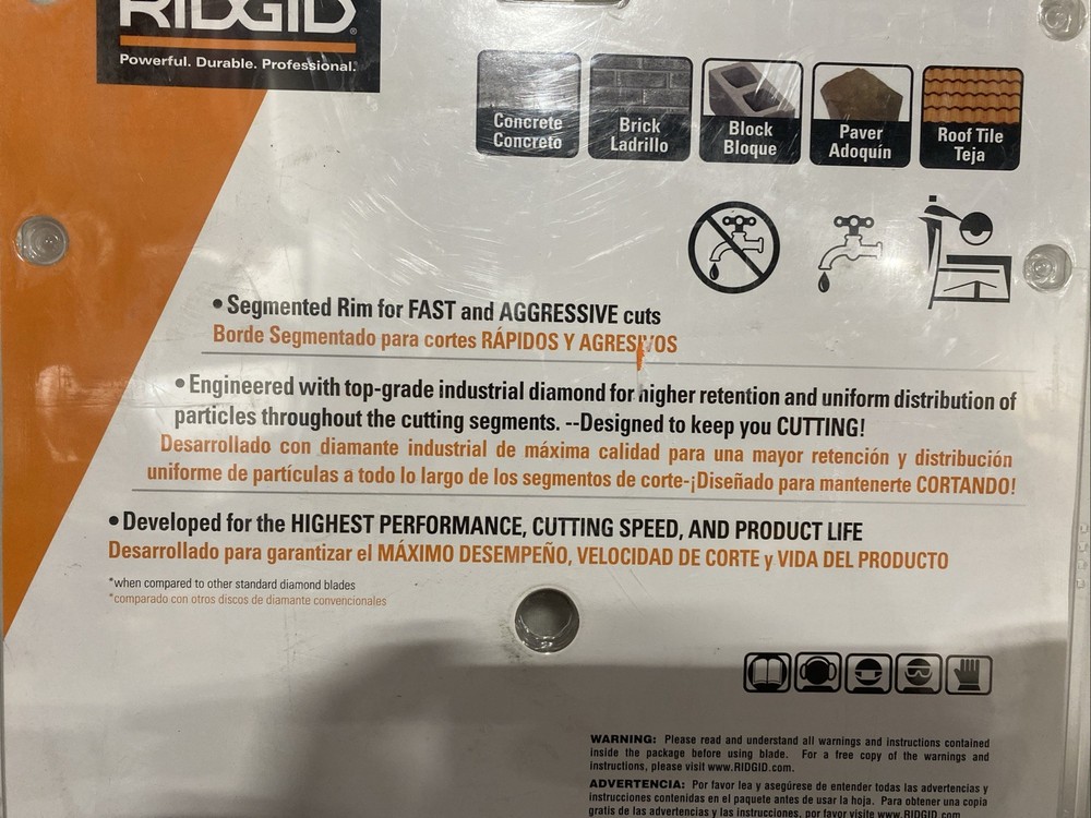 RIDGID 10 in. Segmented Diamond Blade