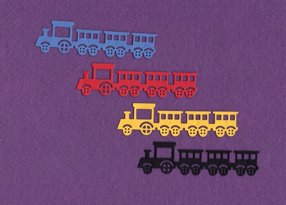 TRAIN  # 2 die cuts scrapbook cards