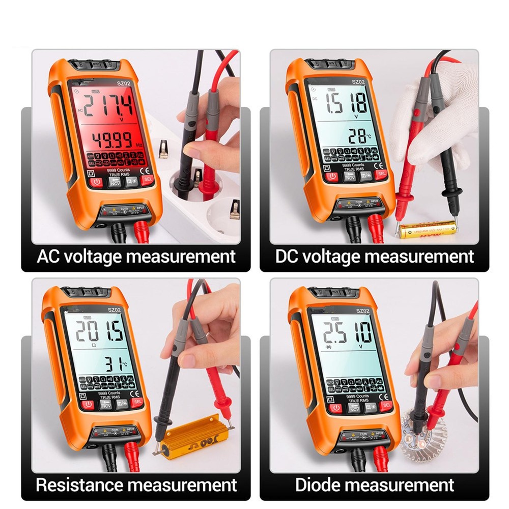 Digital Multimeter 9999 Counts Current Tester True RMS Auto Capacitance Meter rr