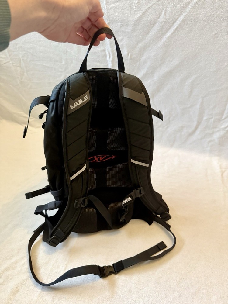 Camelbak M.U.L.E. Hydration Backpack Black/Red With Water Bladder 70oz.