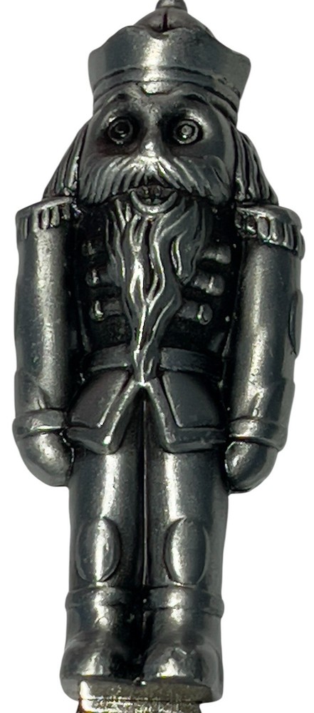 5" SOLID PEWTER NUTCRACKER SPREADER CHRISTMAS