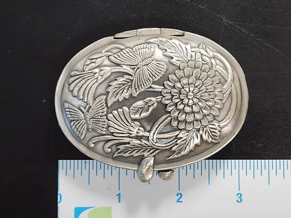 Butterfly Oval Retro Makeup Pocket Mirror