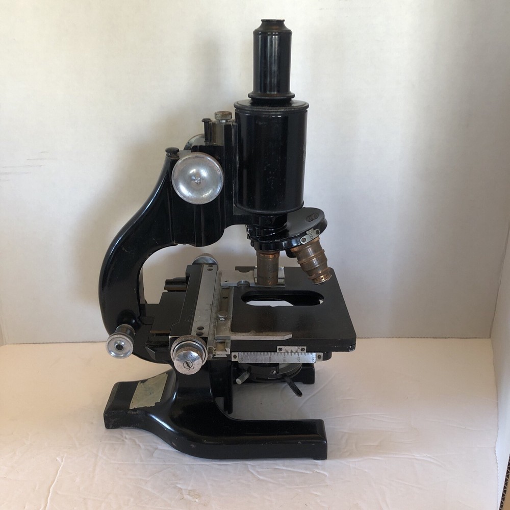 Rare Vintage Spencer Buffalo Stereo Microscope Three Objectives