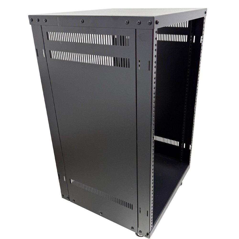 12U Open Frame Server Rack with 4 Casters Mobile Under-Desk Server Stand