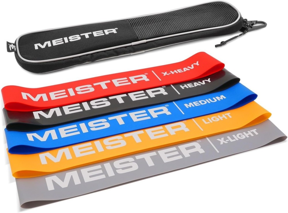 Natural Rubber Resistance Bands 5 Loop Set for Flexibility and Strength Training