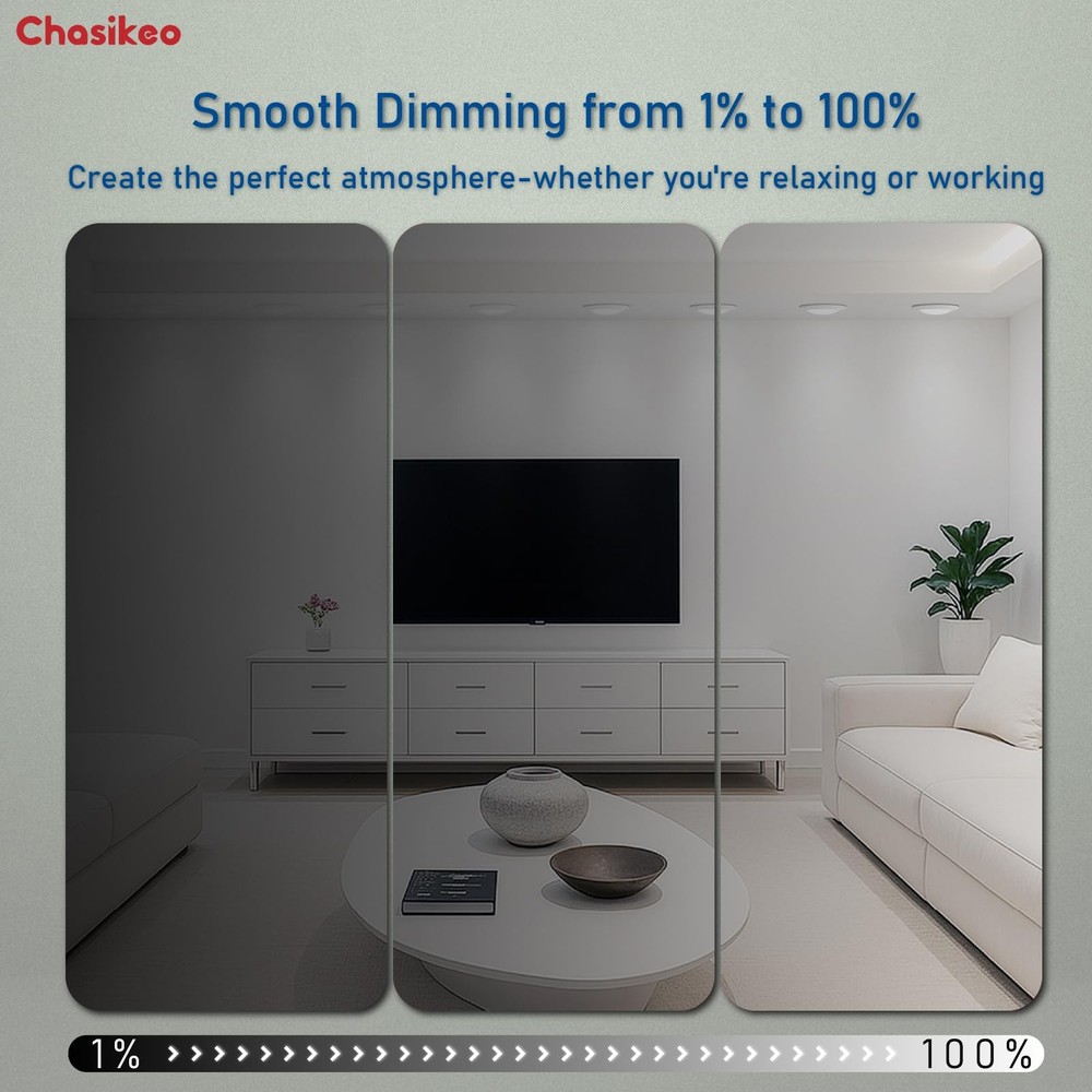 Chasikeo 12 Pack 6 Inch LED Disk Lights Dimmable Flush Mount Ceiling Disc Lights
