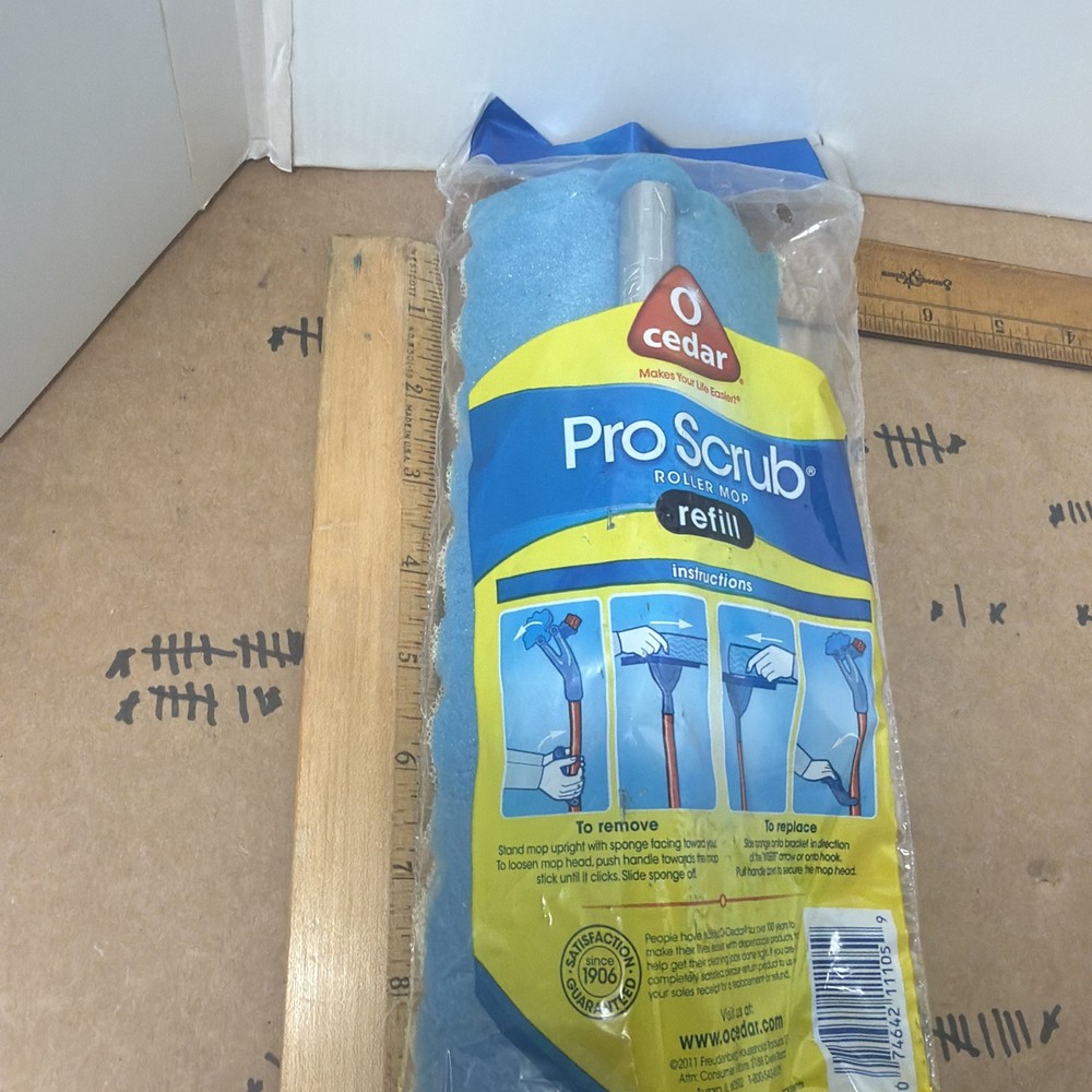 New FLAW O Cedar Pro Scrub Roller Mop Refill Wave Sponge Head Replacement