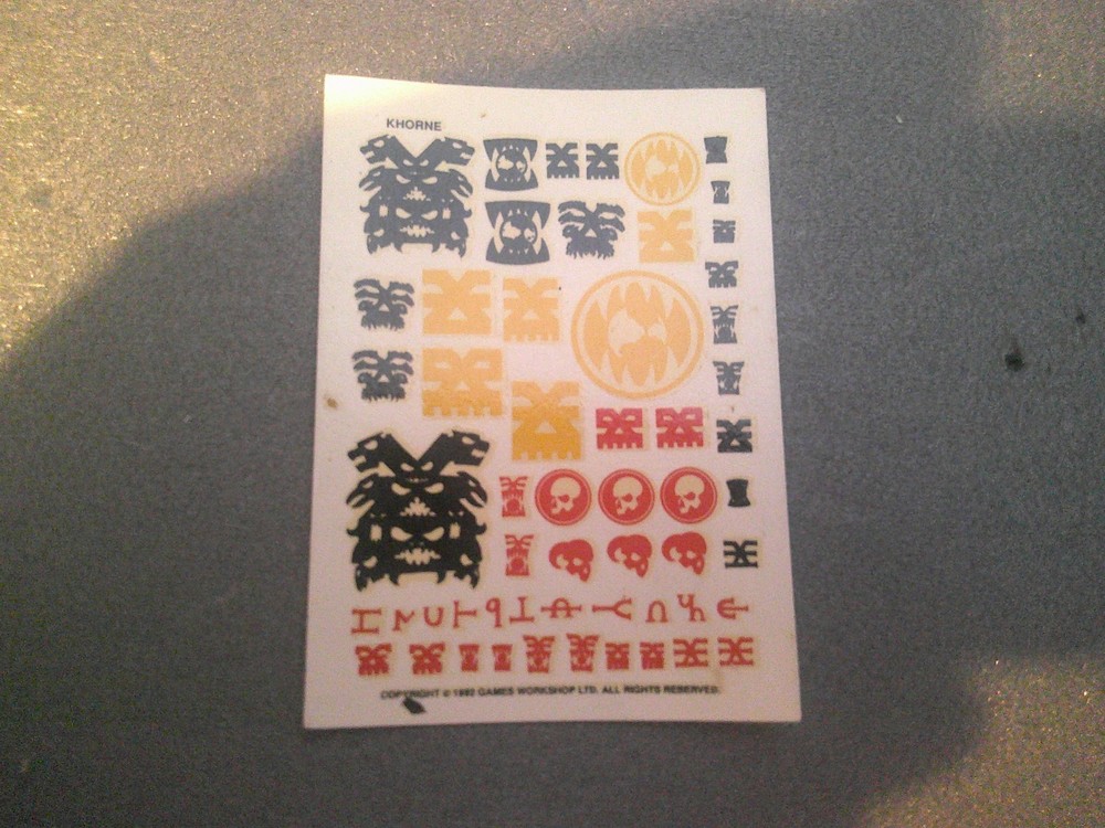 Transfer sheet Epic Chaos Games Workshop 1 sheet