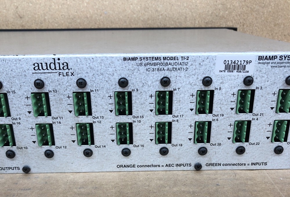 Biamp Systems Audia Flex Model TI-2 Digital Audio Processor Power Tested