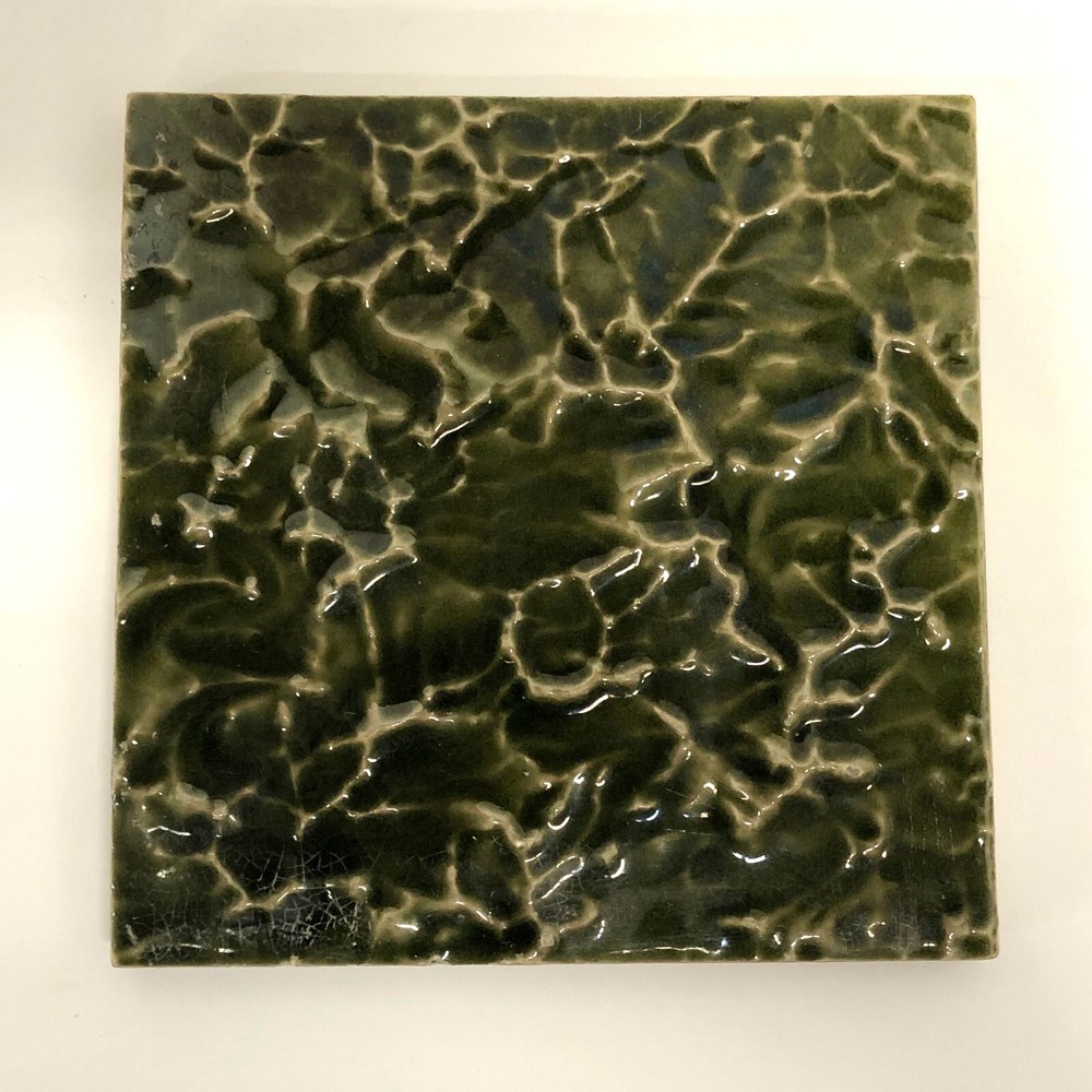 Antique Kensington Tile Victorian Dark Green