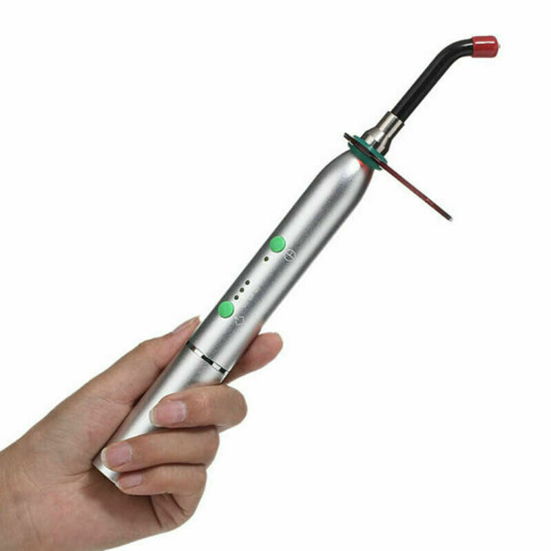 Dental Wireless 10W LED Resin Curing Light 2000mw/cm2 Quick Solidify Silver US
