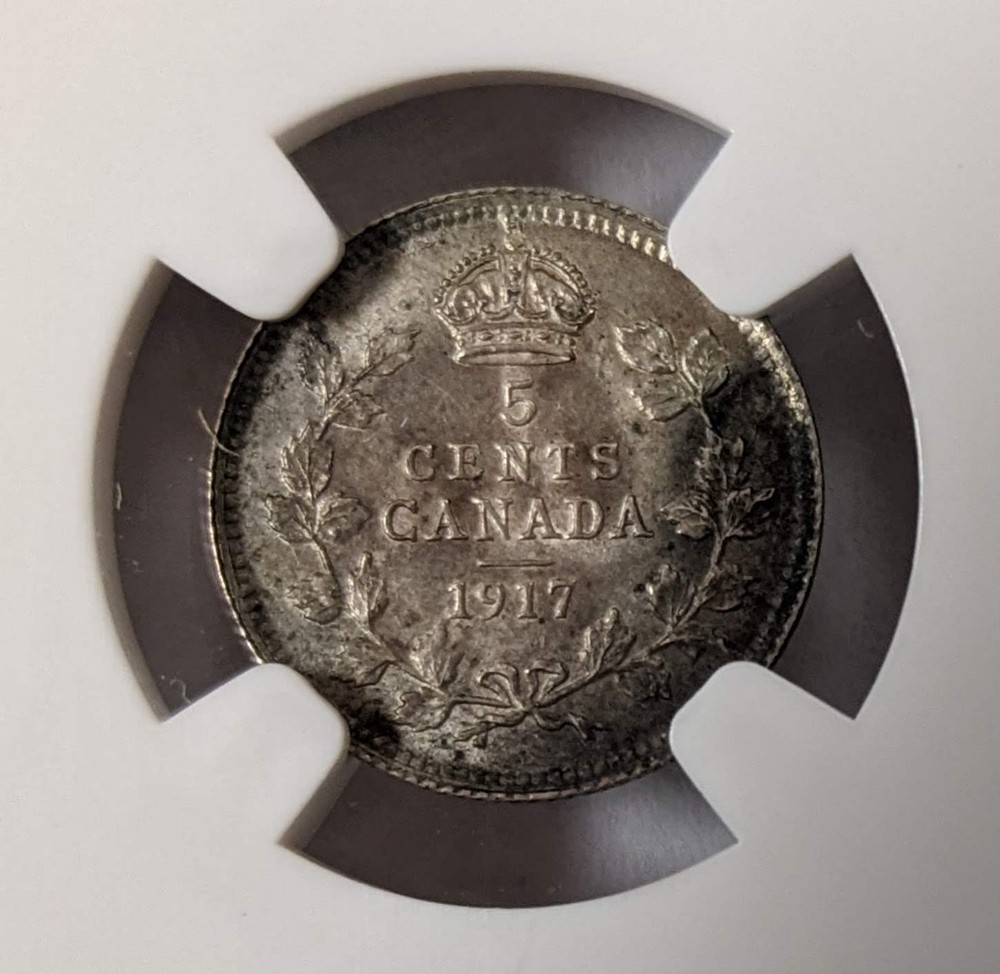 1917 Canada 5c Unc Details NGC