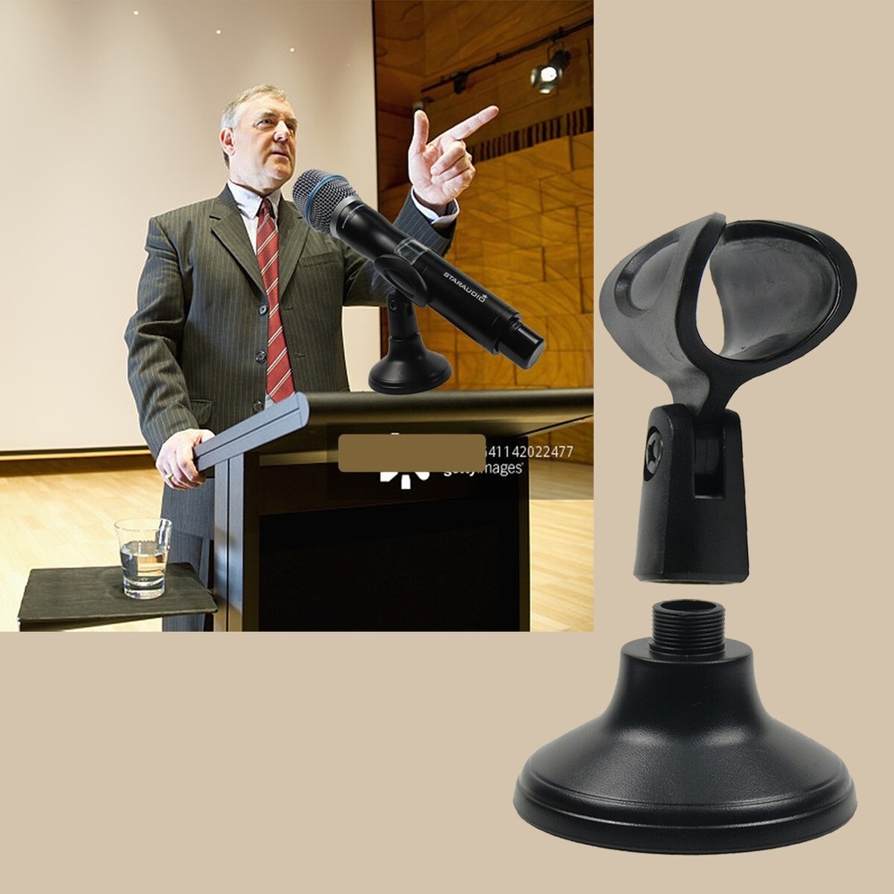 2X Flexible Microphone Stand Mount Universal Studio Microphone Clamp Clip Holder