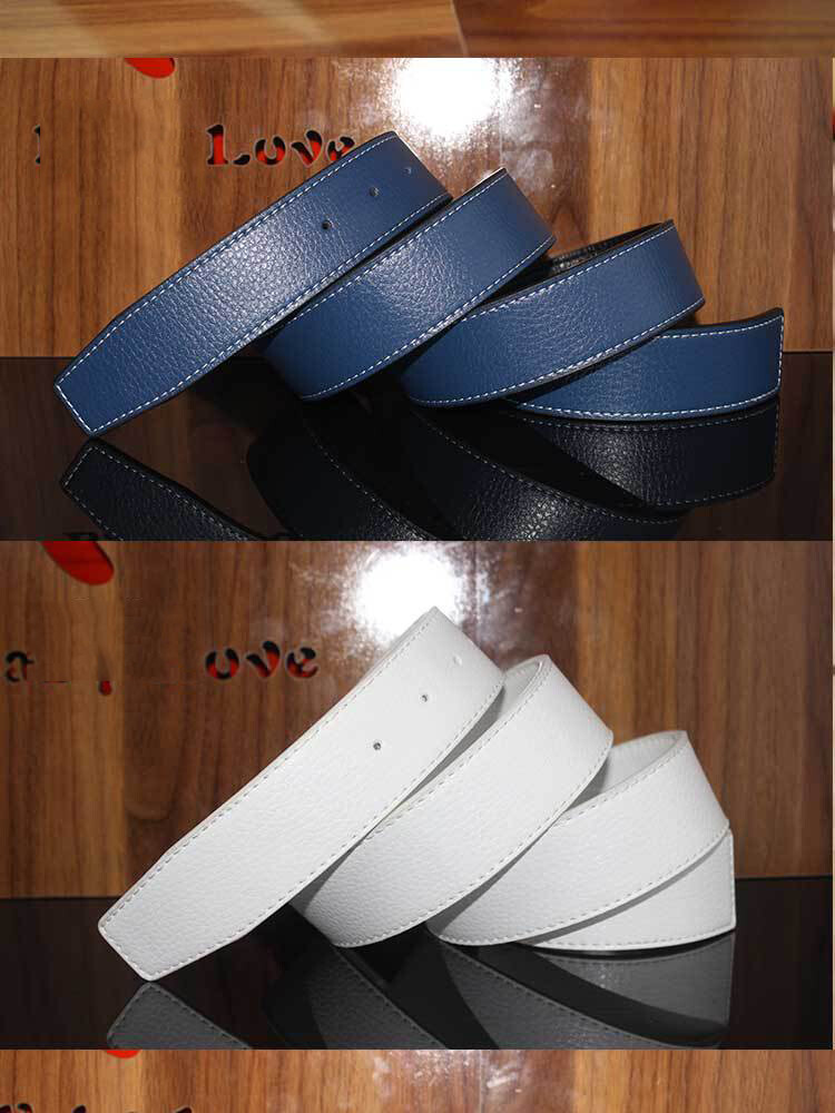 Mens Leather Belts Replacement Belt Strap without Buckle 38mm Wide