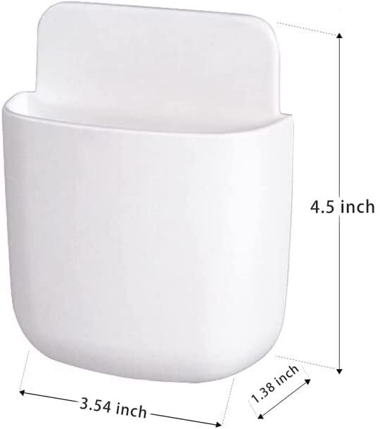 5 Pack Adhesive Remote Control Holder Media Player Controller Holder White