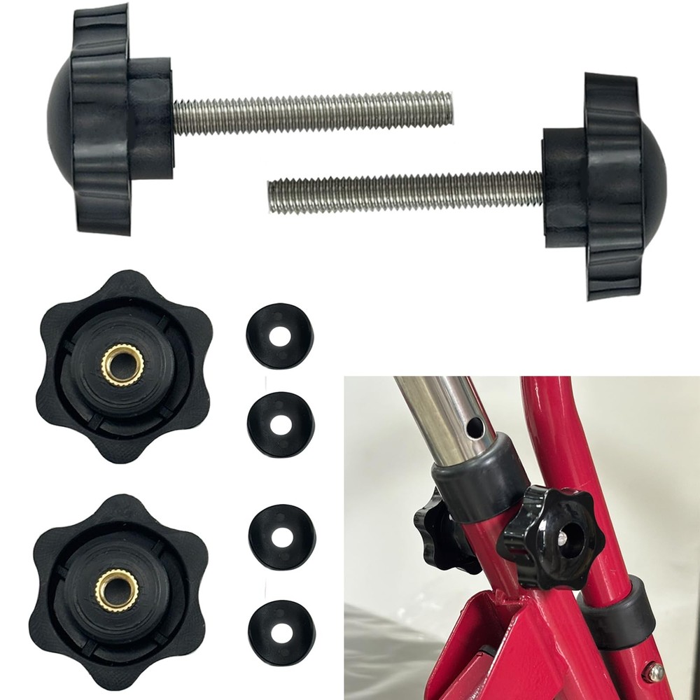 Jerbor 2 Pack Replacement Arm Adjustment Knobs for Rollators Walker Black