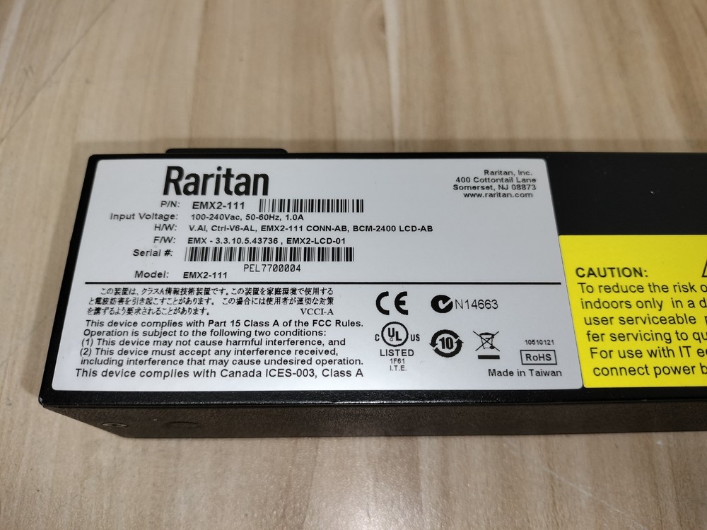 RARITAN EMX2-111 Smart Rack Environment Controller