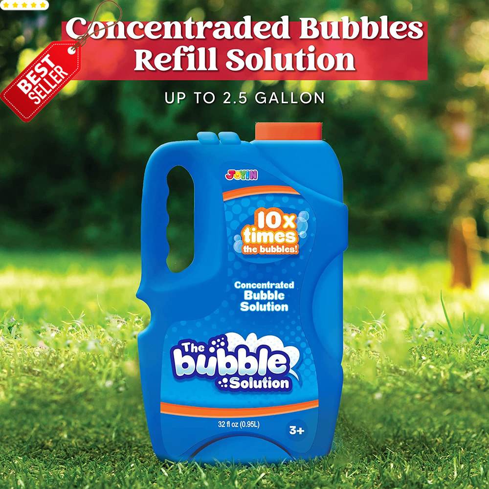 32oz Concentrated Bubble Solution Makes 2.5 Gal Refill for Machine Wands - US
