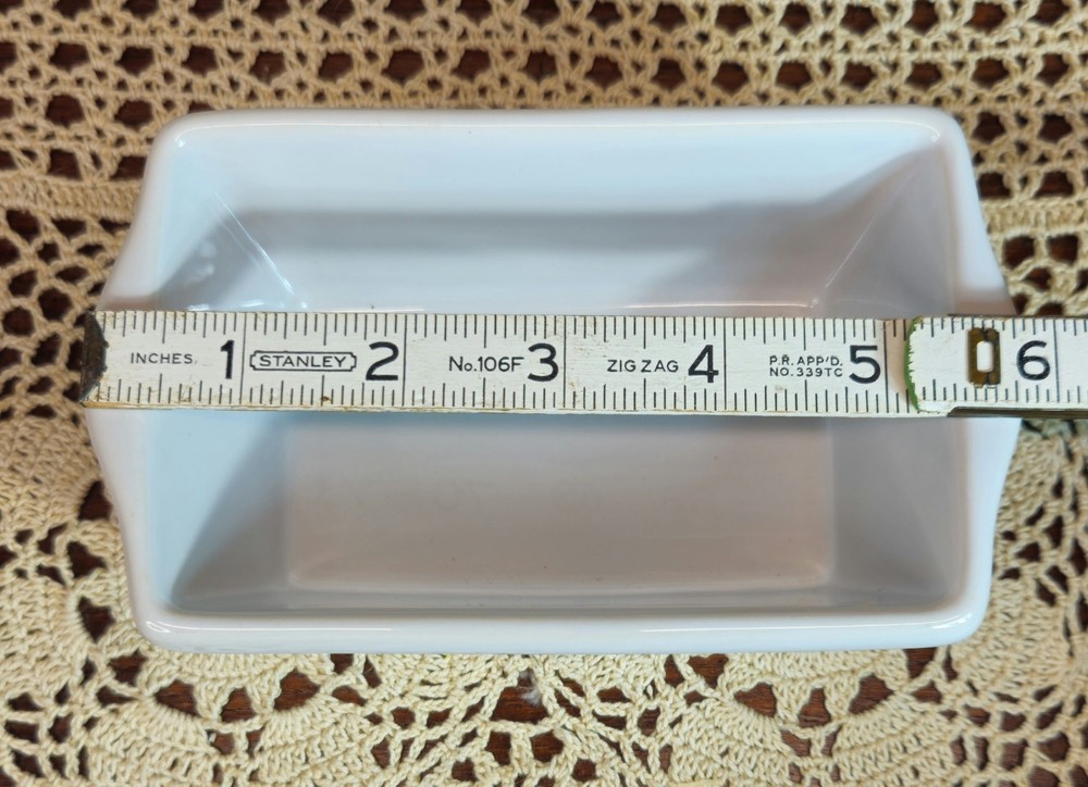 White Stoneware Mini Loaf Baking Pan