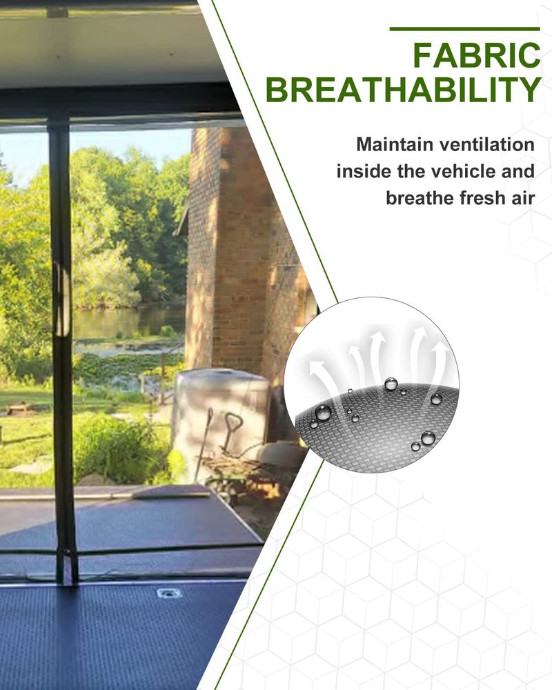 ELITEWILL Toy Hauler Screen Rear Opening Fits Ramp Doors Up to 90 Inch Tall