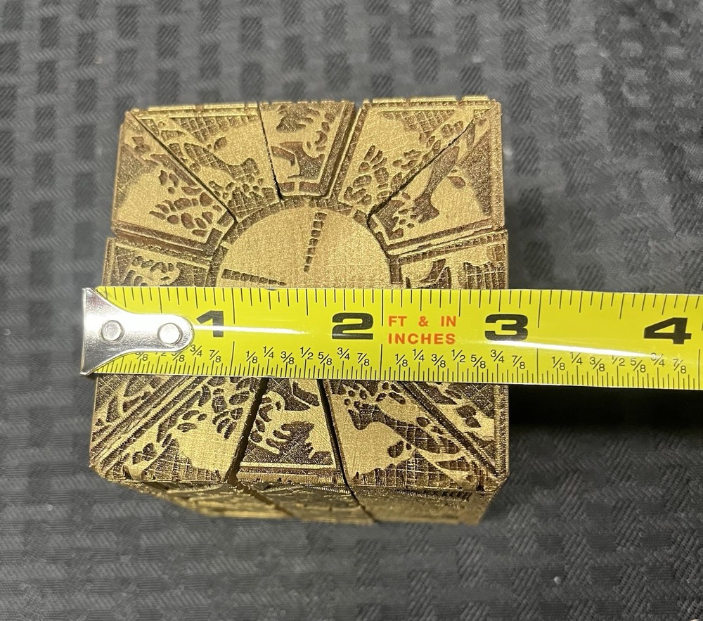 Solid Wood Hellraiser Cube Puzzle Box