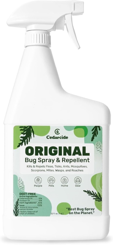 Cedarcide Original Bug Spray | Repel & Kill Fleas, Ticks, Mosquitoe... Fast Ship