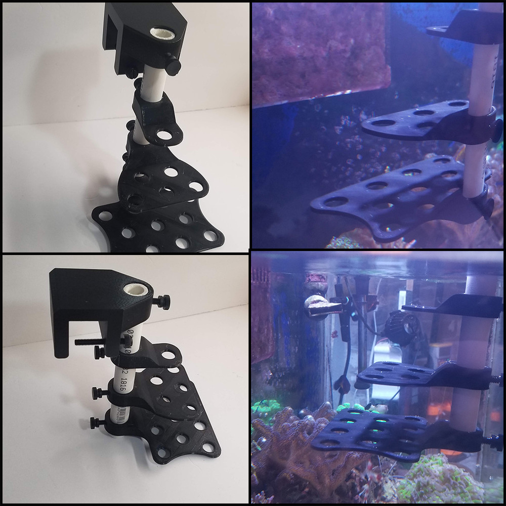 PVC Mountable Frag Rack Bundle Assembly - 3D Printed - Many Colors