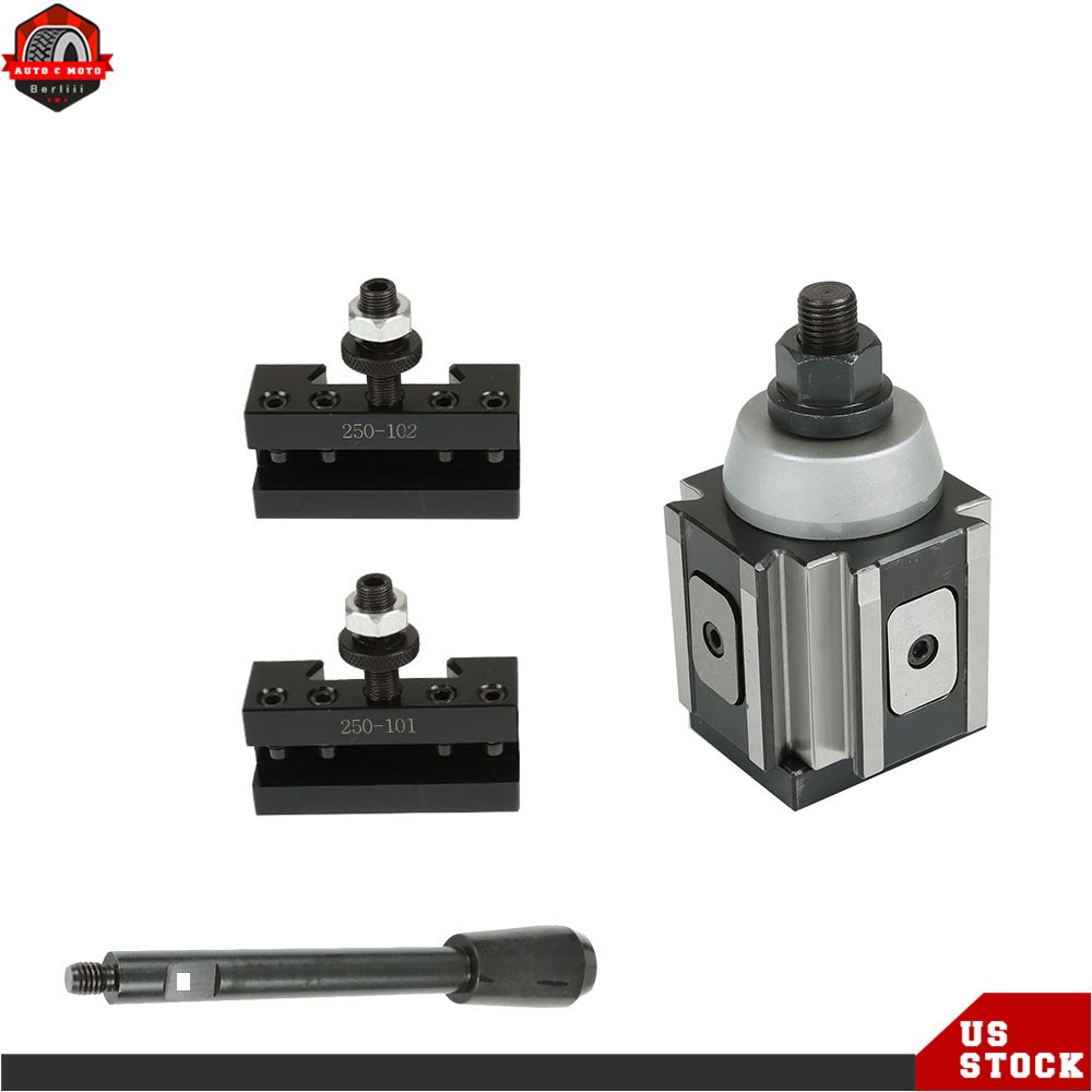 AXA 250-100 Set Piston Type Quick Change Tool Post Holder Swing Dia 12" US
