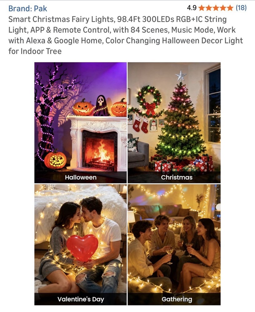Pak Christmas Ferry Lights. 300 LED
