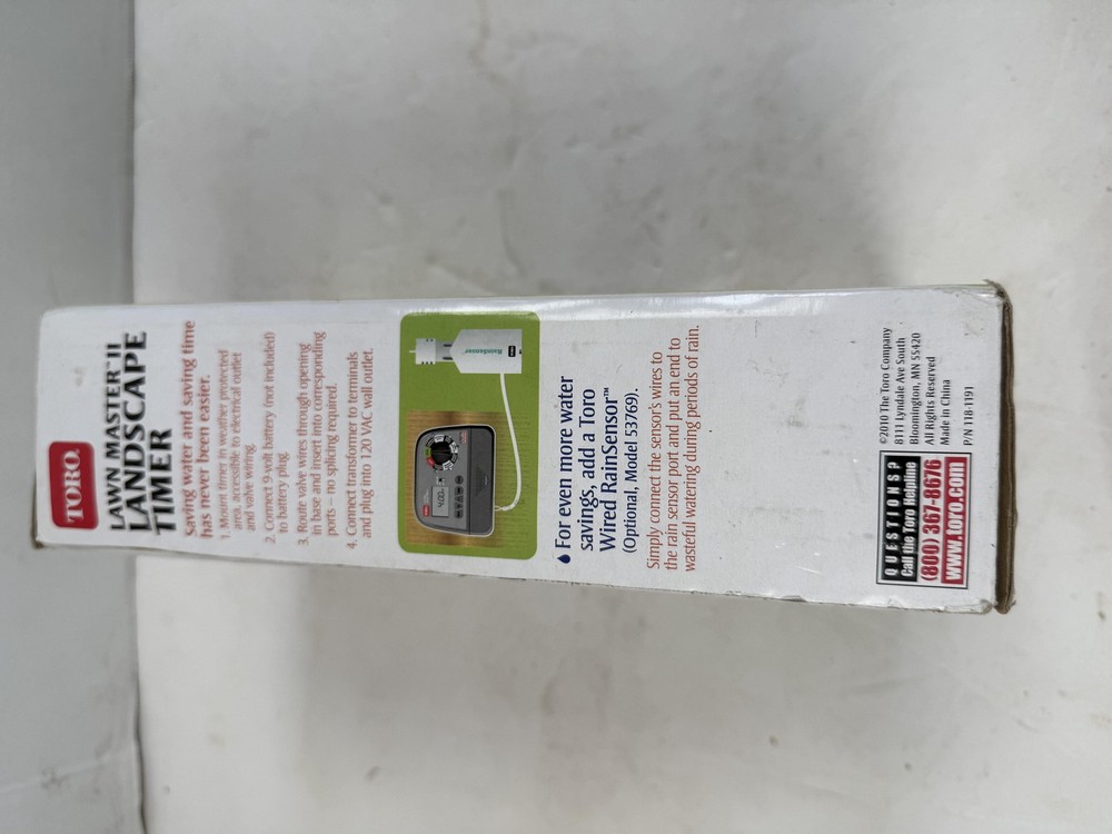Toro Lawn Master II 4 Zone Timer Model 53805 Automatic Irrigation Controller Sys
