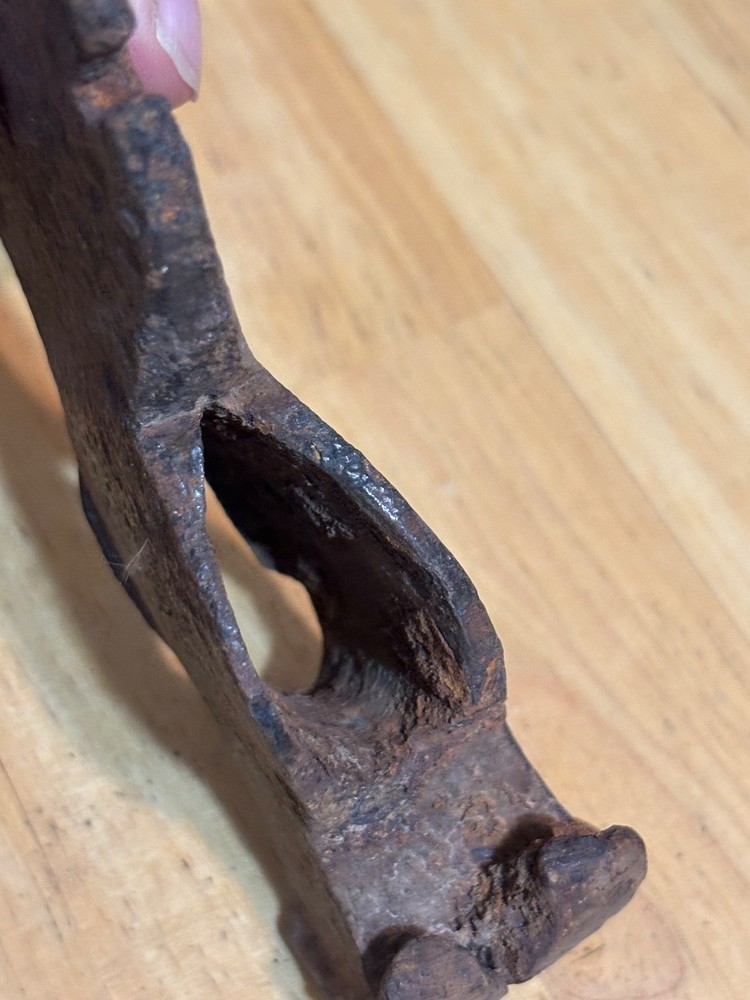 Antique Hand forged Iron Axe, Hatchet, Nail Puller. Hammer