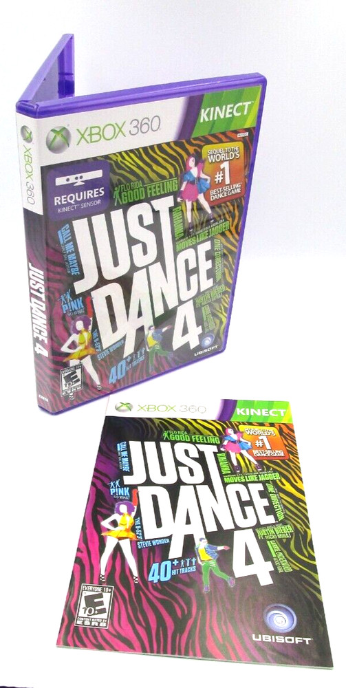 Microsoft XBox 360 Kinect Just Dance 4 EMPTY Case w/ Manual
