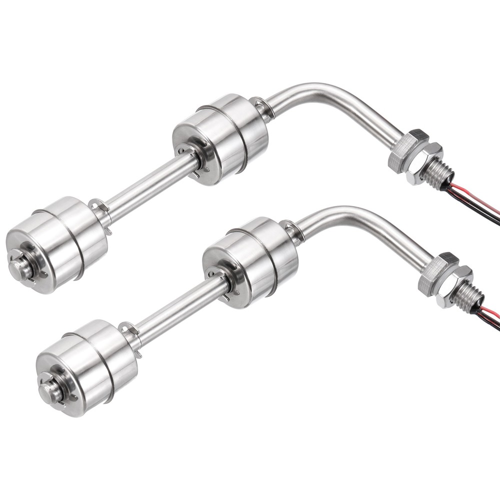 Float Switch 150mm Rod 0.5A Horizontal Double Float for Pump/Alarm 2 Pcs