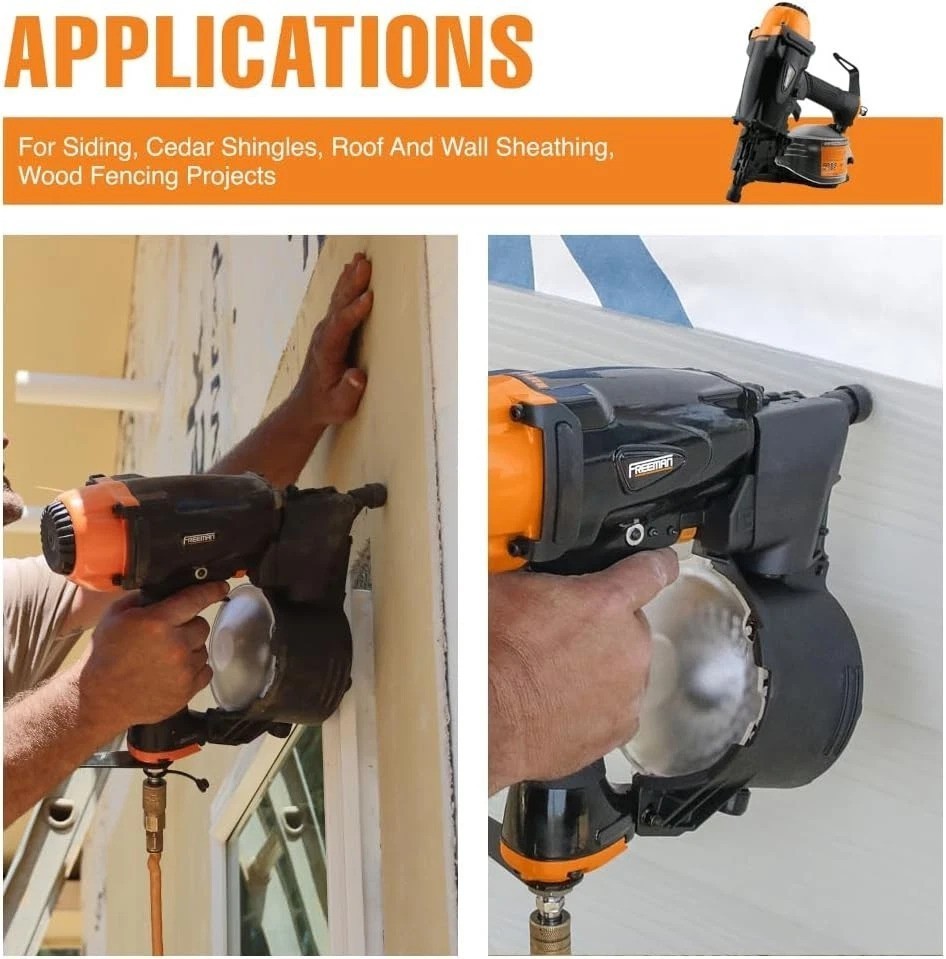 Freeman Pneumatic 2-1/2" Coil Siding Nailer - Ultimate Durability & Control
