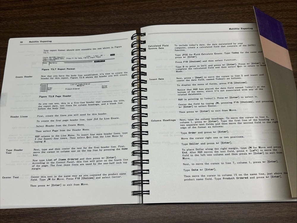 Concentric Data Systems R&R Relational Report Writer dBase Manual 1988 Version 3