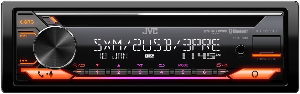 JVC KD-T925BTS Single DIN CD Multimedia Receiver