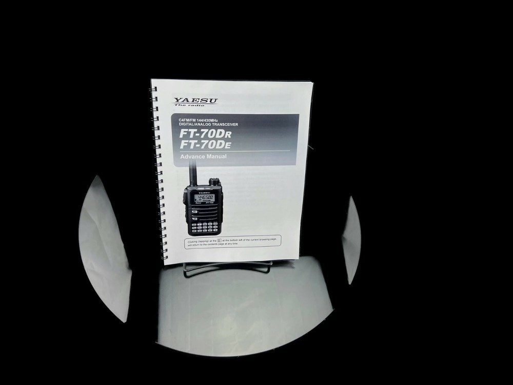 Yaesu FT-70Dr  FT-70DE Advanced Instruction Manual Guide Coil Bound