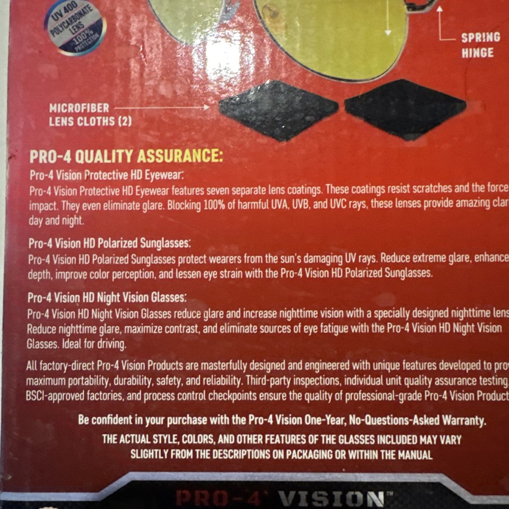 Pro-4 Aviator Protective HD Eyewear - 2 Pack