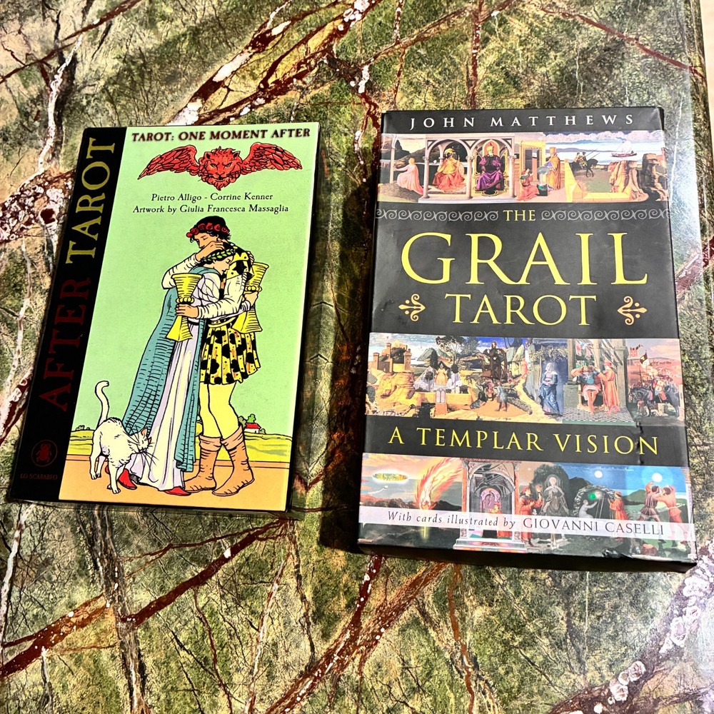 2 Deck Bundle, Grail Tarot and After Tarot with books
